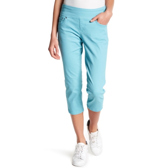 Jag Jeans Denim - JAG Jeans High Rise Straight Crop in Teal